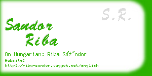 sandor riba business card